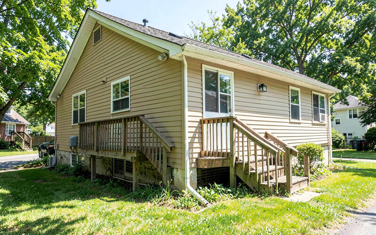 Completed rear addition on a split-level home in Edison, NJ