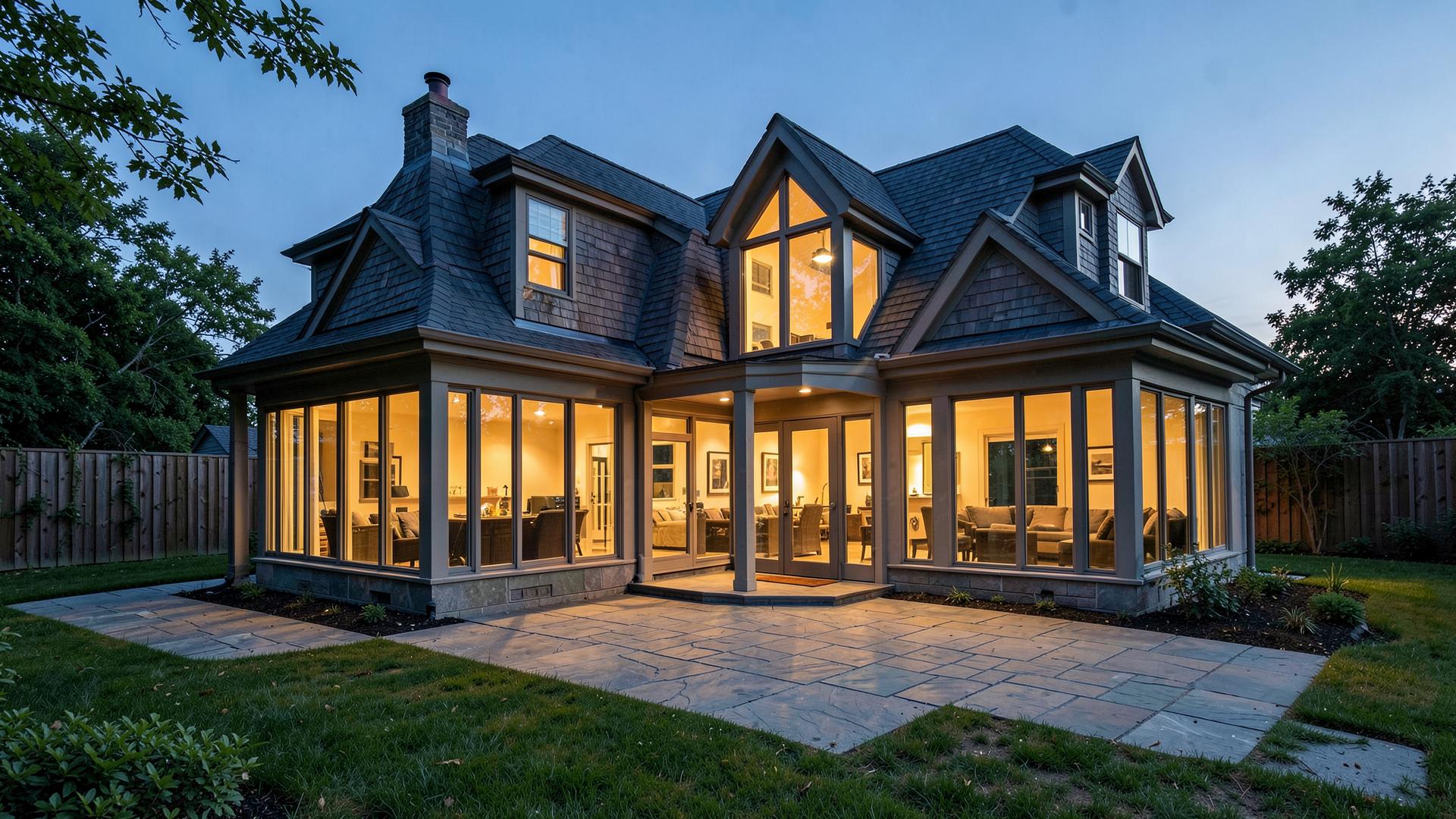 Interior of a completed high-end home addition built by All About Additions LLC