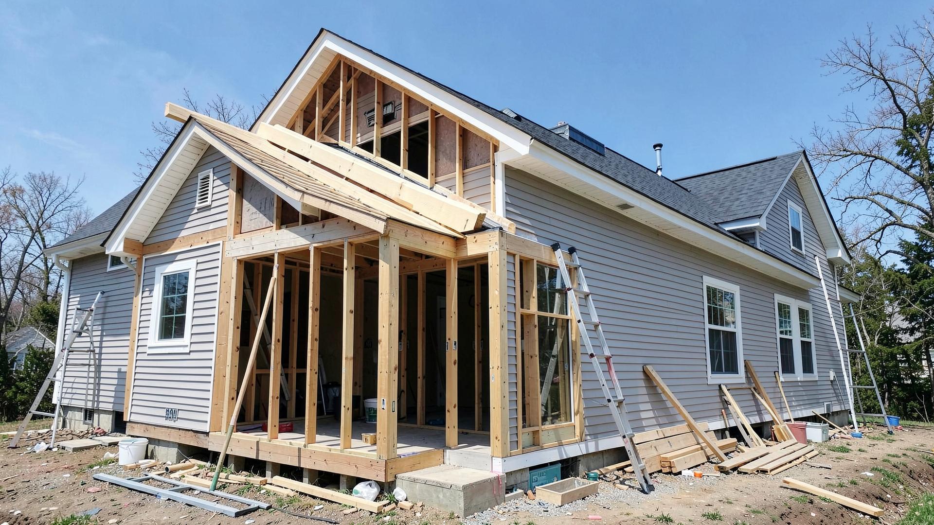 General contractor coordinating a residential addition project in Edison, NJ